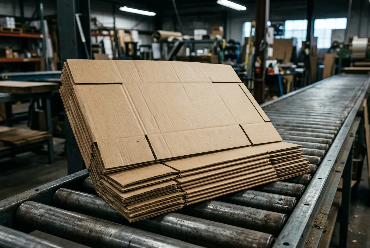 Folded corrugated blanks